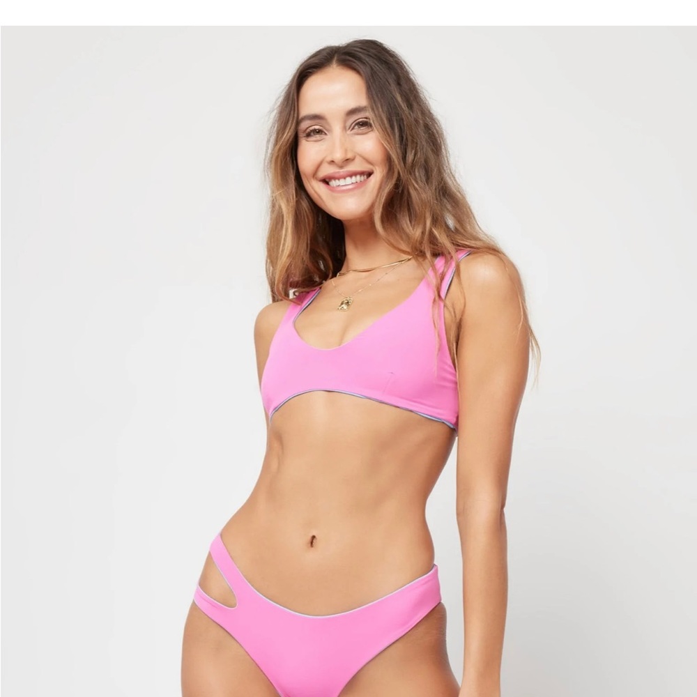 L*space One Wave Bikini REVERSIBLE purple/brown extra small